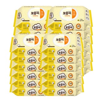 보솜이 13무 안심형 물티슈 캡형 60매6입4팩 총24팩 1박스- 최신형