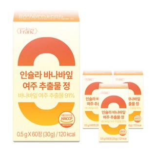 인슐라 바나바잎 추출물 고함량 91% 여주 케어, 4개, 60정