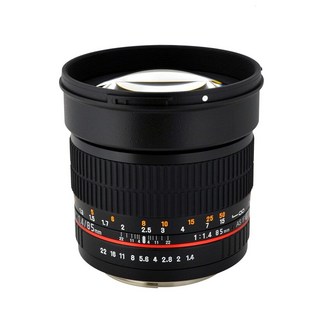 캐논 EF 마운트용 로키논 85mm F1.4 고속 망원 렌즈 85M C, 1개