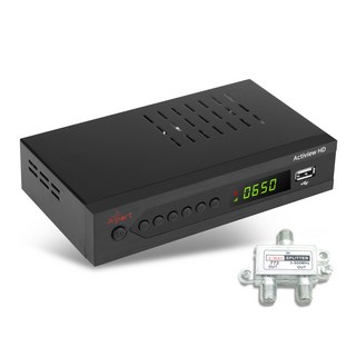 Actiview HD UHD 지상파 TV 수신기 FHD 안테나 셋탑박스, 안테나 분배기 포함, 1개