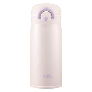 써모스 마이 디자인 보틀 원터치 타입 + 스티커 시즌2 JNR-351K, 아이보리퍼플, 350ml, 1개