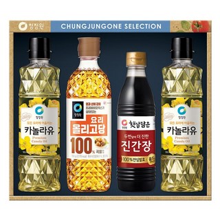 청정원 올리유종합2호 25년 추석 선물세트 4개 요리올리고당 진간장 카놀라유, 4세트