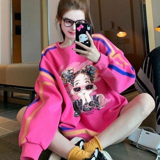 뉴욕멋쟁이 에시 오버핏 여성 배색 맨투맨