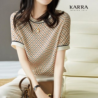 카라 라운드 포인트 블라우스_A0963M 이미지