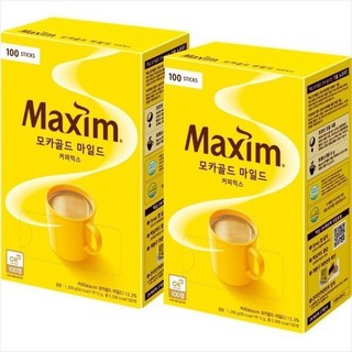 맥심 모카골드 마일드 커피믹스 100Tx2개/2세트구매시 1000원 할인x넉넉한 유통기한, 2세트, 1개입