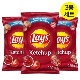 레이즈 케첩맛 감자칩 220g 3봉세트 캐나다 국민간식, 3개