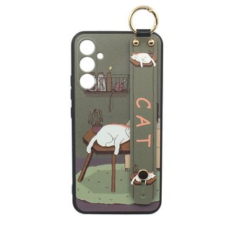 신서엔코 갤럭시 A35 5G 케이스 Galaxy Phone Case SCS-1533 일러스트 핸드 스트랩 휴대폰 케이스