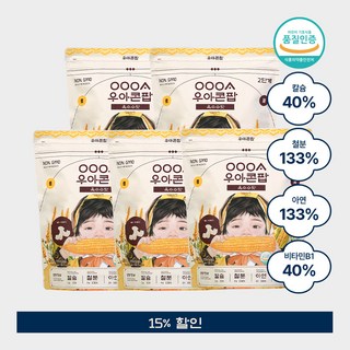 우아 콘팝, 5개, 40g, 옥수수맛
