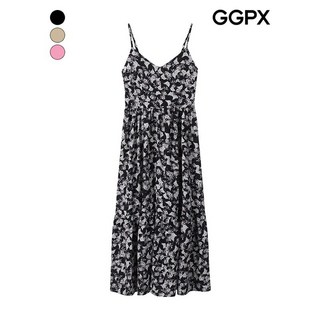 GGPX 플로럴 뷔스티에 주름 원피스 GP6OP009F