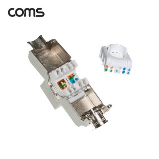 XB261 컴스 RJ45 CAT6 A 키스톤 잭 커플러 Tooless형, 6개