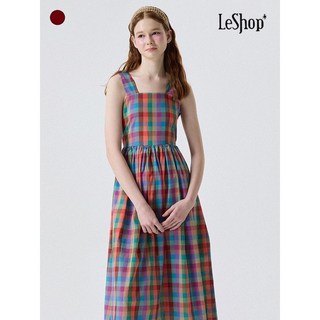 르샵 비비드 체크 스퀘어넥 원피스 BP4OP086A