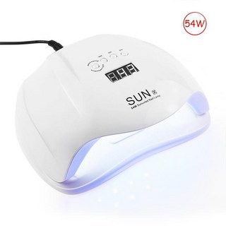 54w cure all gel sun uv led 네일 램프 건조기 젤 폴리쉬 10s 30s 60s 머 센서, EU plug, 1개