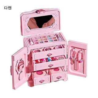 다렌 키즈뷰티 프로페셔널 장남감 메이크업 박스 화장품 화장놀이 명절 선물, 1세트, 아동 메이크업 선물 세트-C