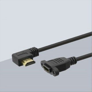 PC케이블 연장젠더 우향 꺾임 포트형 60Hz 15cm