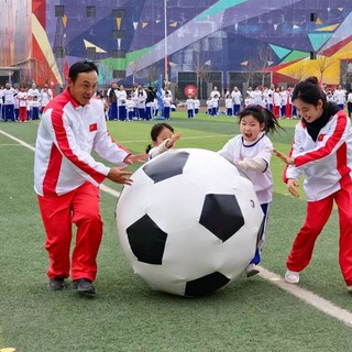 대형 행사용 풍선 축구풍선 에어축구장 아치 애드벌룬 홍보 엑티비티 애드 축구공 체육시간, 축구공이 1미터 더 두껍다.