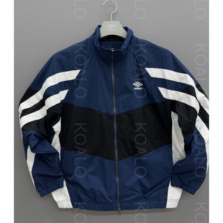 [국내백화점판] UMBRO엄브로 25신상 더블데커 스탠넥 블루종 바람막이 자켓 셋업(네이비)