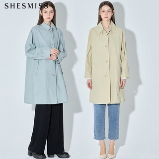 (SHESMISS)] 밀키 래글런 맥 트렌치코트 (택가격: 398000원)