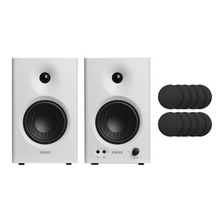 에디파이어 스튜디오 모니터 스피커 MR4+미끄럼방지매트 패드(10pcs), 화이트