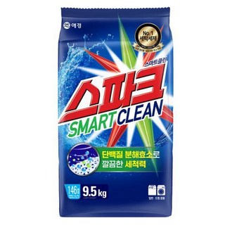 가유다회 애경 세탁기세제 스파크 겸용 9.5kg 가루 빨래 세제, 1개