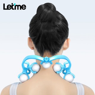렛미 오구오구 목 어깨 승모근 듀얼 마사지기, 파랑, 1개