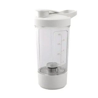 자동 회전텀블러 전동 쉐이커 450ml 휴대용 전기 단백질 셰이커 병 USB 충전식 블렌더 여름 피트니스 운동을위한 다목적 믹서 컵, White, 1개