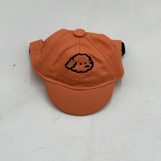 WARMTH 귀여운 고양이 강아지 야구 모자 펫 모자 고양이 강아지 캡 모자 썬캡 자외선 차단 모자 여름 외출, 1개, 오렌지+강아지
