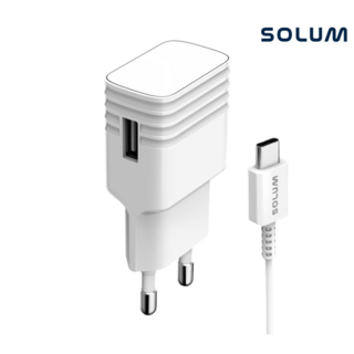 솔루엠 15W 고속충전기 어댑터 C타입 케이블 포함, 15W stripe 화이트+케이블 포함, 1개