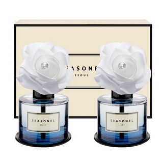 시즈넬 고급 차량용 디퓨저 화이트 로즈 블루 120ml, 라일락향, 1세트