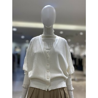 올리브데올리브 레이스배색브이넥니트가디건 YK4WD311