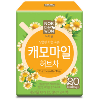 녹차원 캐모마일 허브차 20p, 2개, 20g, 20개입