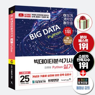 2025 이기적 빅데이터분석기사 실기 (Python분석) (동영상 강의 무료 제공) 영진닷컴:사은품증정