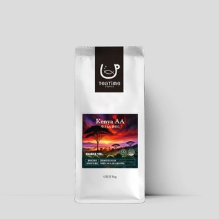 티타임커피 1kg 케냐AA 블렌드 원두커피 아라비카 100%, 1. 홀빈(분쇄안함), 홀빈(분쇄안함), 1개