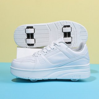 롤러슈즈 자동 4륜 초경량 스케이트화 힐리스 화이트 상품 이미지