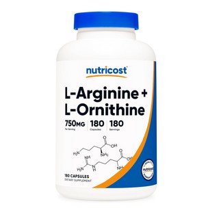 뉴트리코스트 L-아르기닌 + L-오르니틴 750mg 캡슐, 180정, 1개