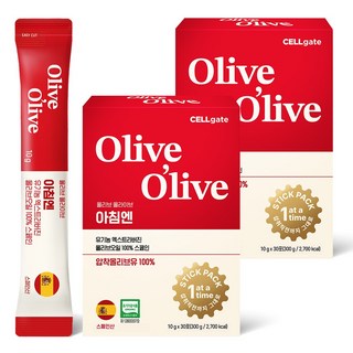 셀게이트 올리브 올라이브 아침엔 유기농 엑스트라버진 올리브오일 100% 스페인, 10g, 60개
