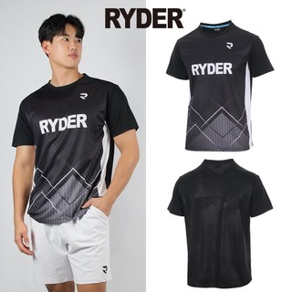 라이더 티셔츠 배드민턴 반팔 상의 남성 여성 게임웨어 블랙 2025R-3