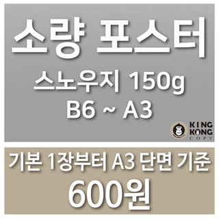 소량 포스터 인쇄