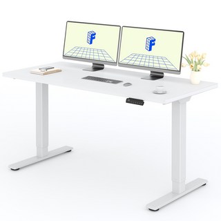 FlexiSpot 듀얼모터 모션데스크 EJ2 전동 높낮이조절책상 컴퓨터책상 A/S 5년 높이700-1190mm 내하중100KG, 화이트