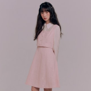 로엠 24FW 배색 트위드 미니 원피스 2컬러 RMOWE49S18