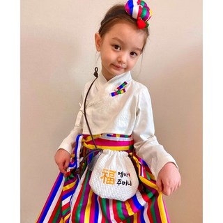 [자유문구] 엘린베베 용돈주세요 아기 용돈 주머니 애기 자수 복주머니 설 명절 돌잔치 복조리