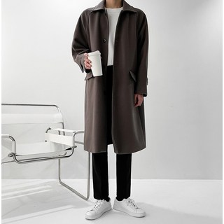 남자 코트 울 발마칸 롱 오버핏 겨울 코트(3color)