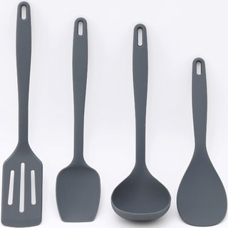 국산 프리미엄 실리콘 조리도구 4종 세트 차콜
