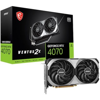 MSI 지포스 RTX 4070 벤투스 2X E OC 12GB, 1개