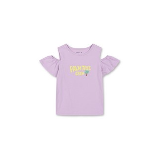 탑텐 TOPTEN KIDS 여아) 테마 바캉스 어깨트임 엠보 그래픽 반팔티_MKE2TS2107 MKE2TS2107 144135