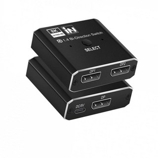 인네트워크 Displayport선택기2:1 DP모니터선택기 IN-DP8KSW21