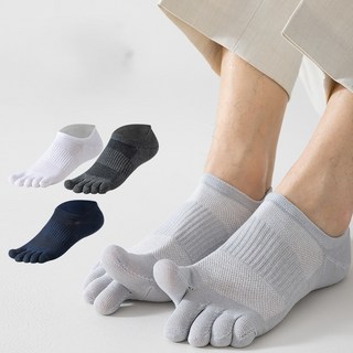 루미또와 남성 땀흡수 통기성 순면 발가락양말 4컬레