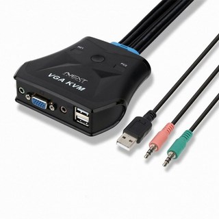 2:1 USB VGA 케이블 일체형 KVM 스위치 (NEXT-612VC-KVM), 1개