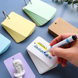리빙릿 미니 영어 단어장 휴대용 영단어장 수첩 암기 카드 링 노트, 1개, 블랙(7x4cm) 50매