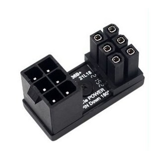 티놀지 그래픽카드 6Pin DOWN 연장 젠더 전원 U형 180도 꺾임형 [PH36B], 1개