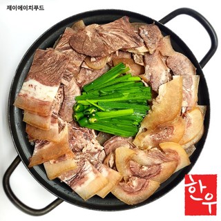 소머리고기 슬라이스 1kg 냉동 업소용 소머릿고기 육우 소머리곰탕 (2차커팅O) 소머리곰탕육수(600g)제공, 1개, 600g